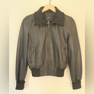 Gap Vintage Leather Bomber Jacket